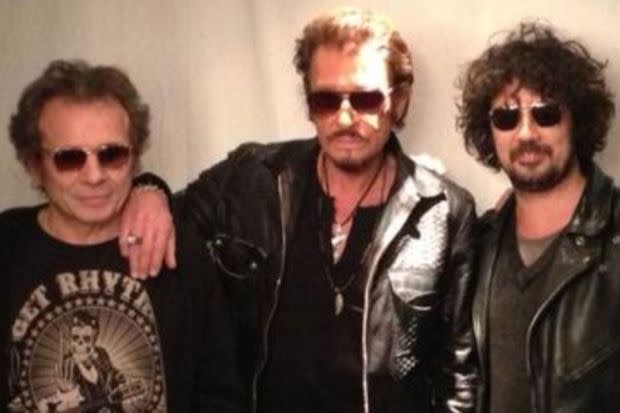 Johnny Hallyday, Philippe Manoeuvre et Yarol Poupaud.