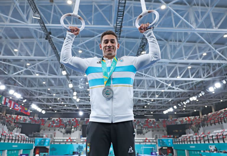 Daniel Villafañe, medalla de plata en anillas gimnasia artística