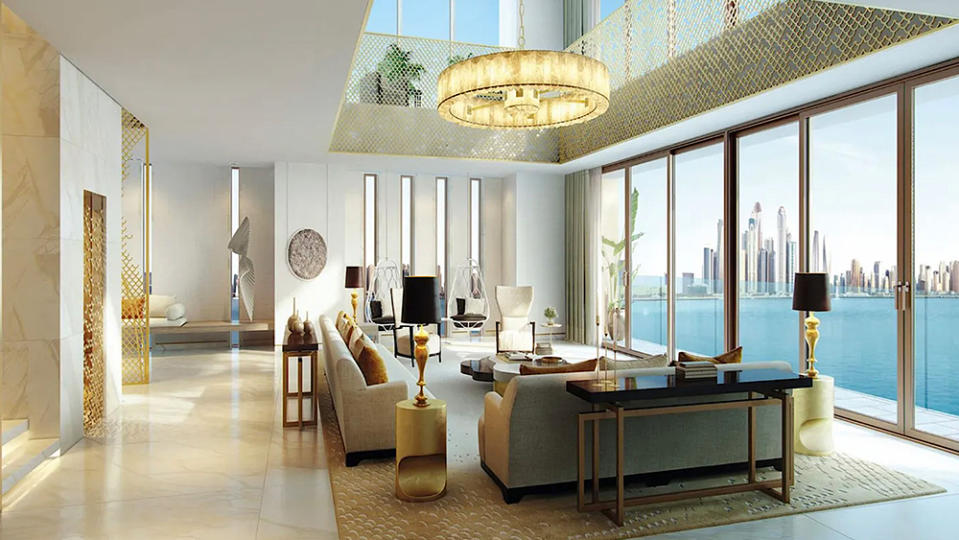 The living room. - Credit: Photo: Courtesy The Royal Atlantis Residences