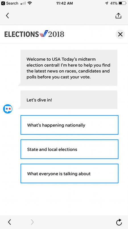 USA Today is no stranger to using technology as a hook for political coverage,