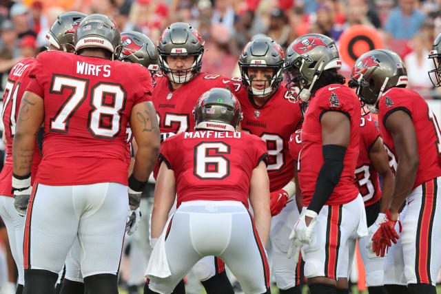 bucs all red uniforms