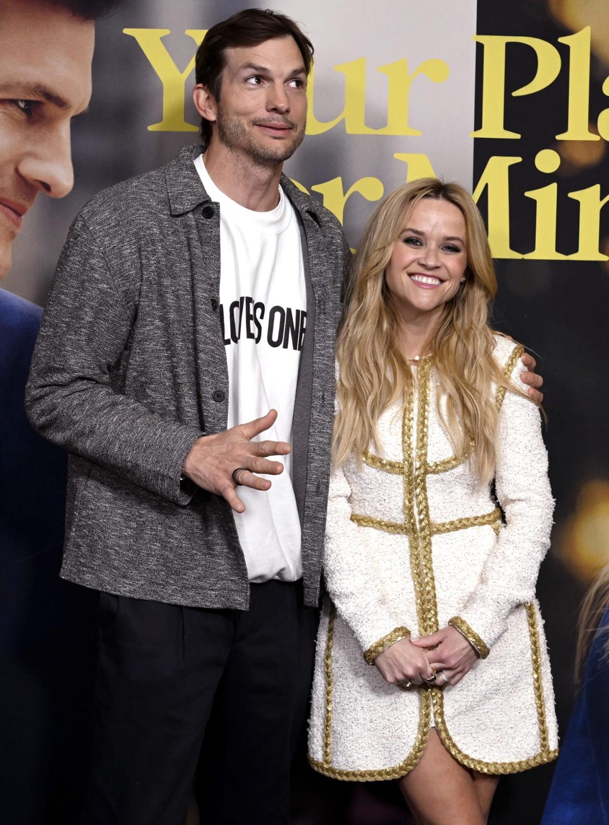 Ashton Kutcher and Reese Witherspoon attend the Your Place Or Mine New York Screening