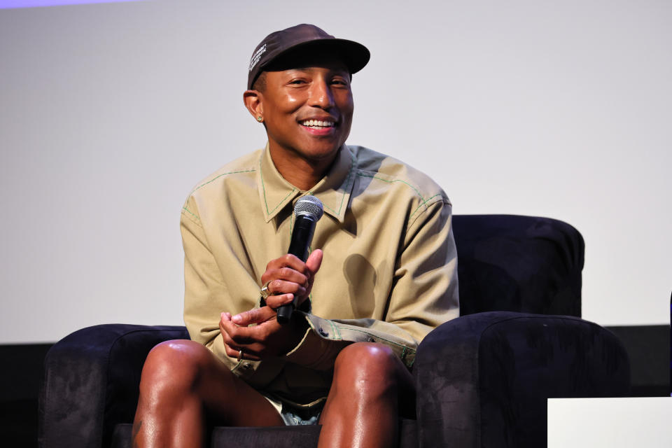 Pharrell Williams speaking