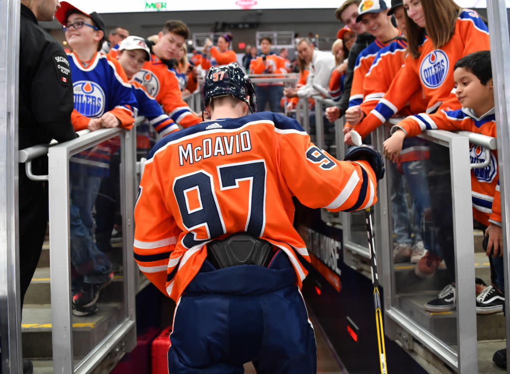 Connor McDavid’s Edmonton Oilers are in a massive tailspin. (Getty Images)