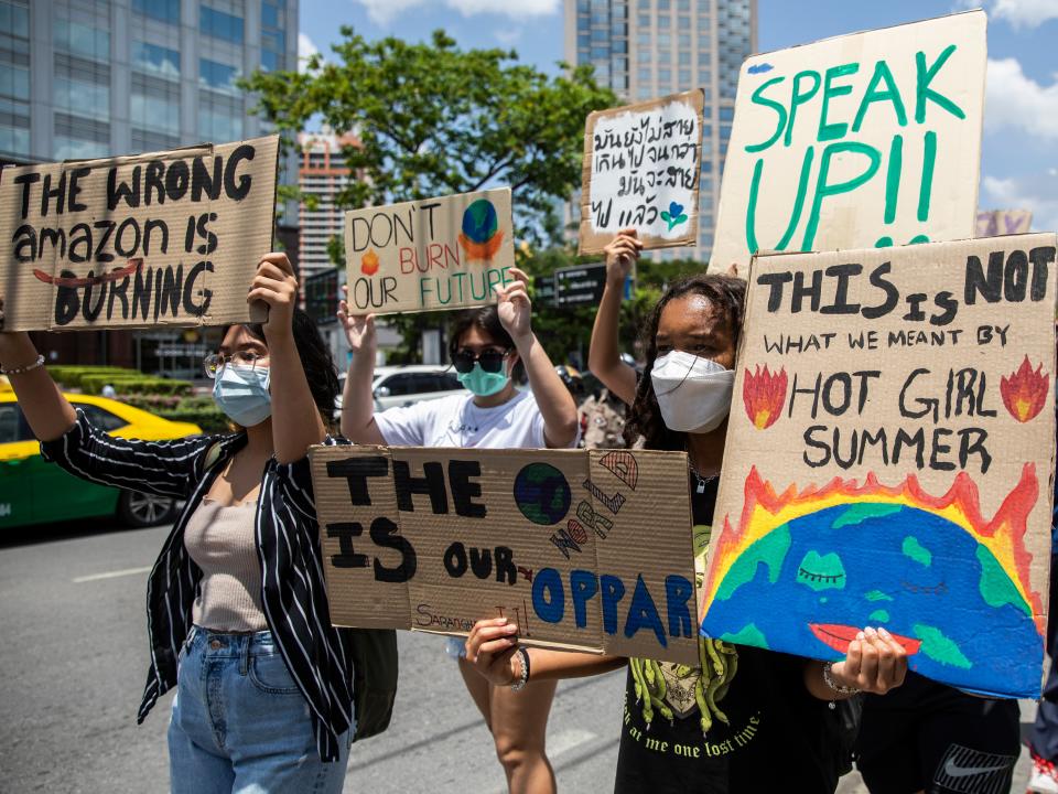 Activists take to the streets in Bangkok for Earth Day 2022 (Getty Images)