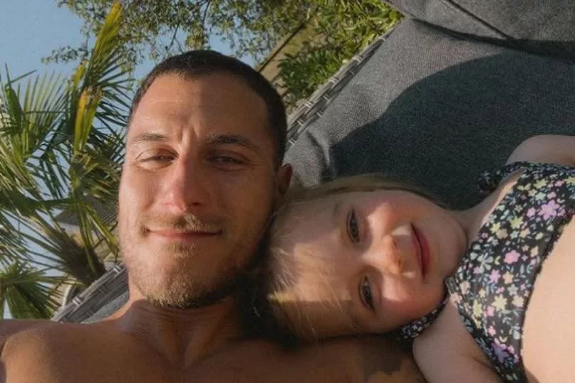 Gorka Marquez with his daughter, Mia