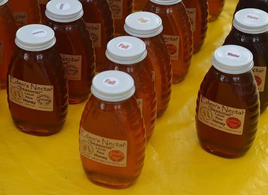 Honey keeps indefinitely. It may change color and texture (becoming crystalized) but it will stay safe, and delicious, to eat. If your honey does become crystallized, just place the open jar in warm water and stir until the crystals dissolve.