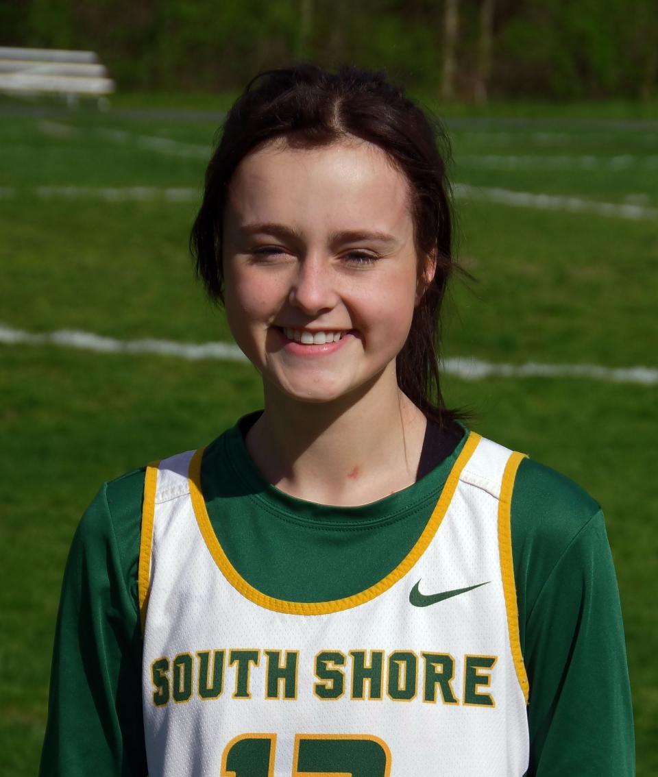 Sofia Grasso of South Shore Tech, who joined her Viking teammate Peyton Mathisen in becoming a 100 goal scorer. Grasso accomplished the milestone against Abington in a game on Friday, May 10, 2024.