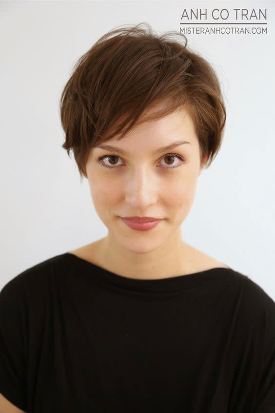 Asymmetrical Short Pixie for Fine Hair