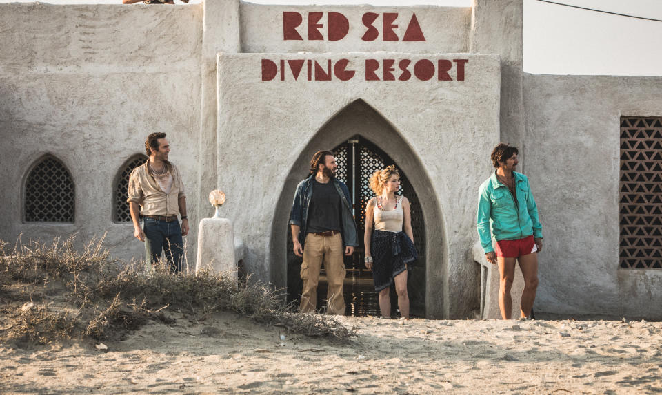 Alessandro Nivola, Chris Evans, Haley Bennett and Michiel Huisman in 'The Red Sea Diving Resort' | Marcos Cruz—Netflix / Marcos Cruz