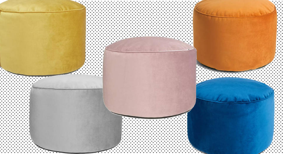 The pouffe comes in six stylish colours including blue, pink, orange and grey. (John Lewis & Partners)