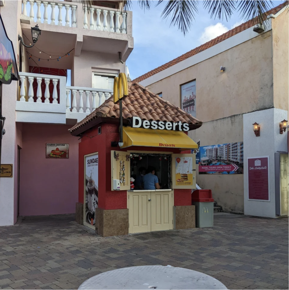 A McDonald's Dessert stand