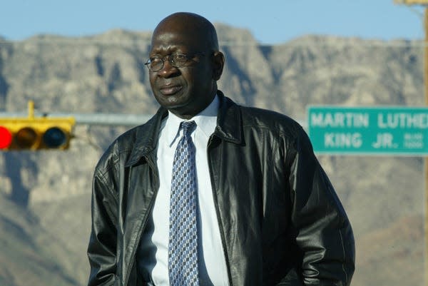 Carl L. Robinson, longtime El Paso civic activist and a former county commissioner and Northeast city representative, died on Dec. 22, 2023. He is seen in this El Paso Times file photo from 2010 on a story about volunteerism and the legacy of Martin Luther King Jr.