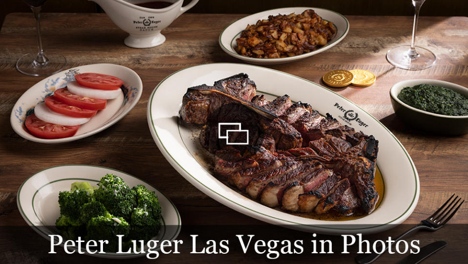 Peter Luger steak and sides