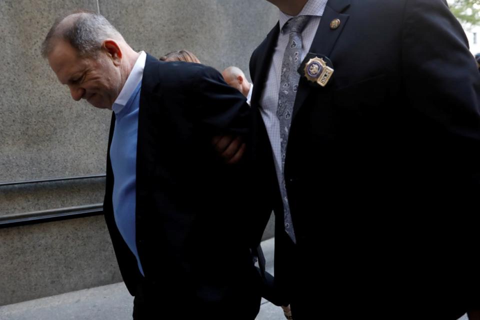 <div class="inline-image__caption"><p>Film producer Harvey Weinstein arrives at Manhattan Criminal Court in New York, U.S., May 25, 2018.</p></div> <div class="inline-image__credit">Shannon Stapleton/Reuters</div>