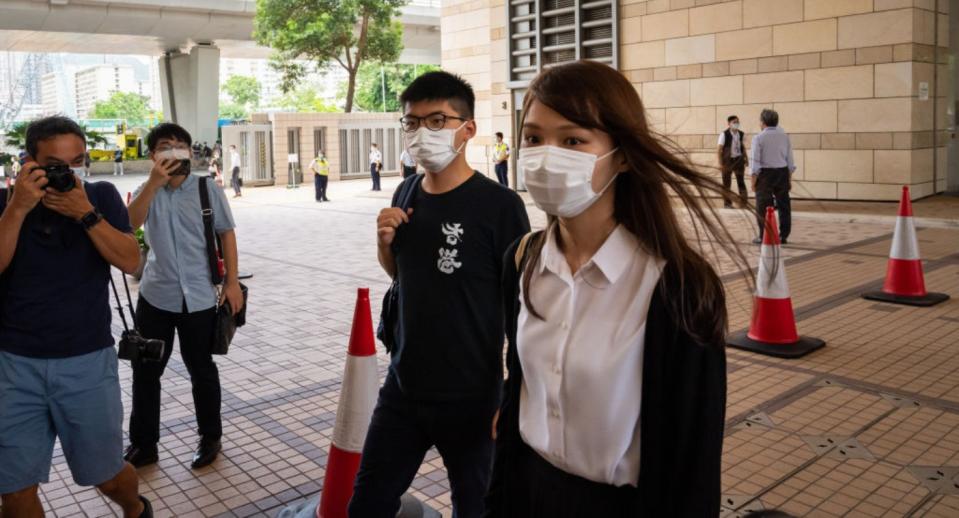 周庭晚上在大埔寓所被捕。（Gettyimages）