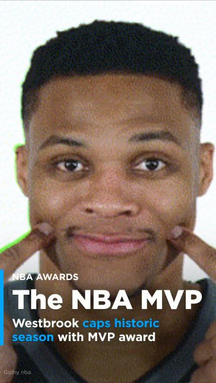 The Latest: Westbrook caps historic season with MVP award