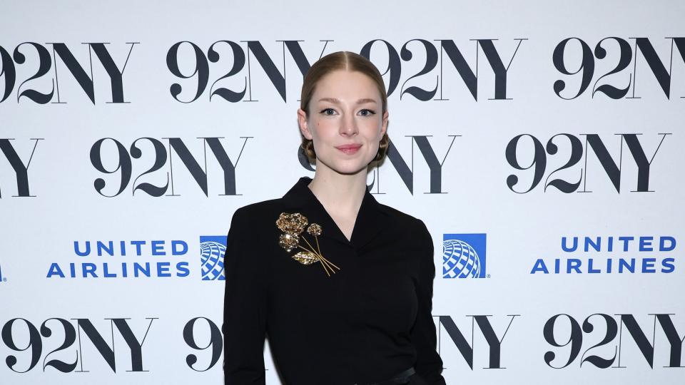 new york, new york november 16 hunter schafer attends the cast director of the hunger games the ballad of songbirds snakes in conversation at 92ny on november 16, 2023 in new york city photo by theo wargogetty images