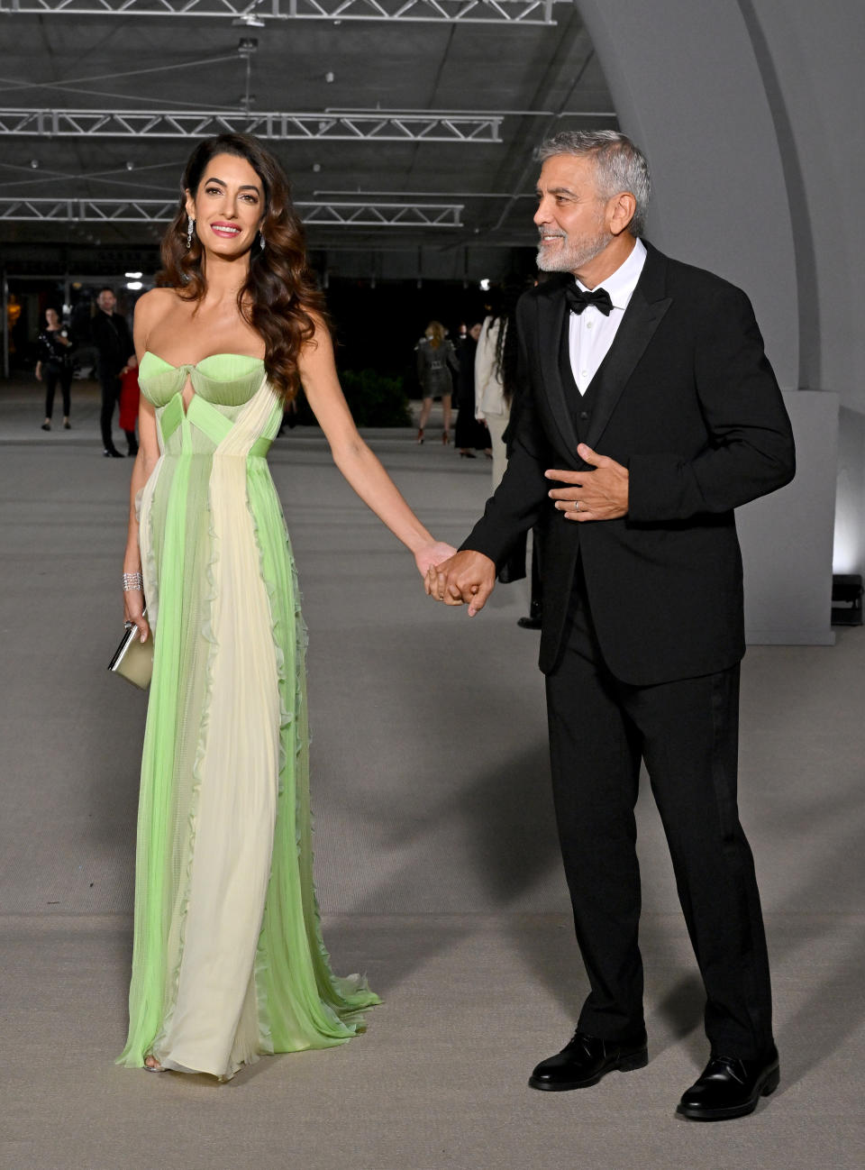 Amal Clooney and George Clooney attend the 2nd Annual Academy Museum Gala at Academy Museum of Motion Pictures. (Getty Images)