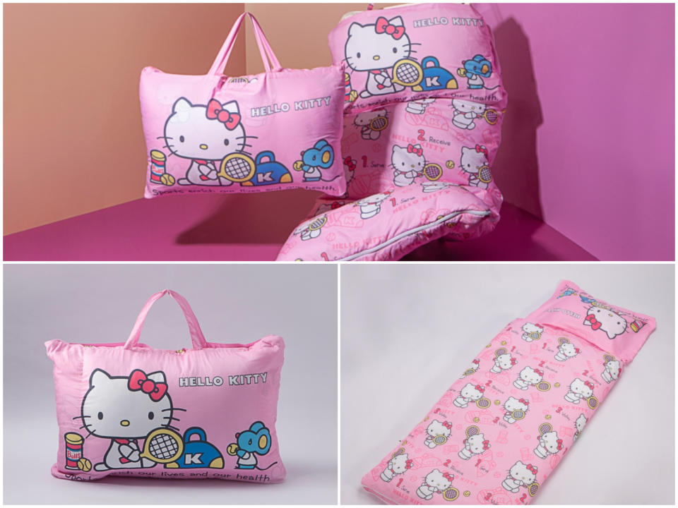 ▲生活工場Hello Kitty兒童睡袋，可做睡袋亦可當蓋毯，原價2,580元、3/27-4/1活動價限時34折只要899元。（圖片來源：Yahoo購物中心）