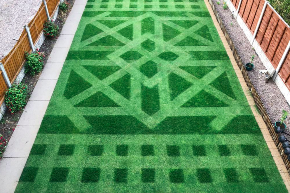 <em>Keith Smith wowed judges at this year’s Creative Lawn Stripes Competition with his unique design (Caters/Keith Smith)</em>