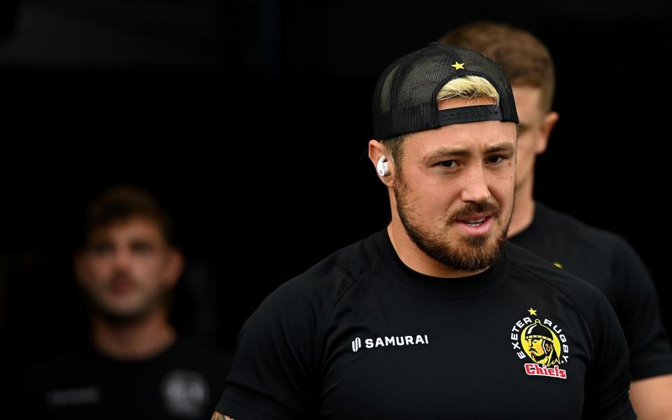 Jack Nowell and Exeter Chiefs players arrive at Sandy Park ahead of their clash with Harlequins - Harry Trump/Getty Images