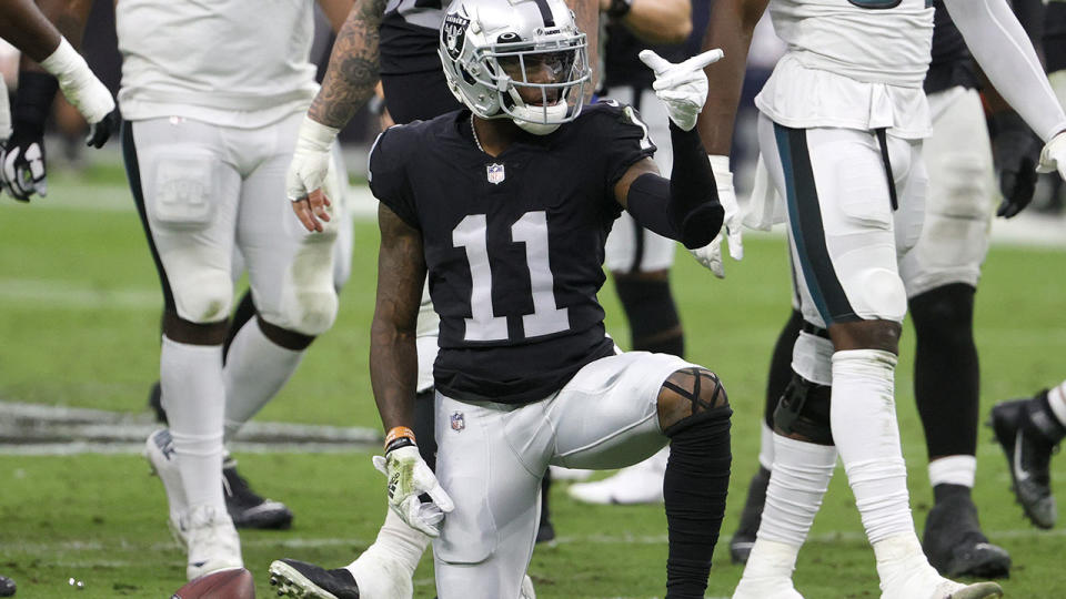 Henry Ruggs, pictured here in action for the Las Vegas Raiders.