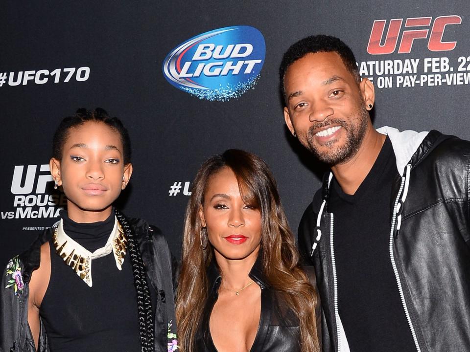 Willow Smith, Jada Pinkett Smith and Will Smith in 2014Getty Images