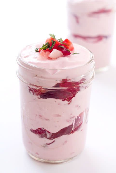 No-Bake Strawberry Cheesecake Jars