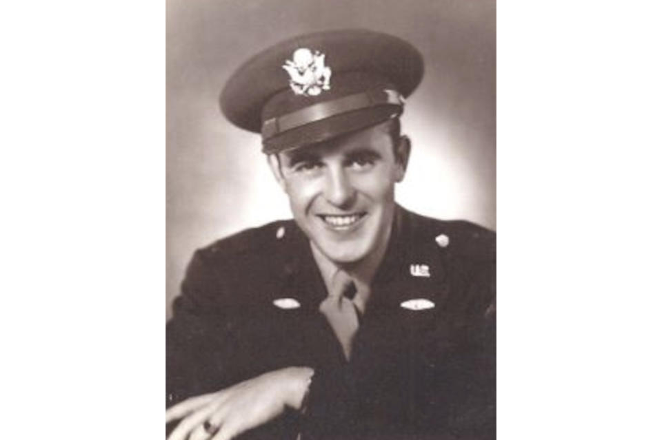 This image released by the Defense POW/MIA Accounting Agency (DPAA) shows U.S. Army 2nd Lt. Gene F. Walker, of Richmond, Ind., who was killed during World War II. The DPAA announced Wednesday, Nov. 22, 2023, that Walker was accounted for on July 21, 2023. To identify Walker’s remains, scientists from DPAA used anthropological analysis, as well as circumstantial evidence. Additionally, scientists from the Armed Forces Medical Examiner System used mitochondrial DNA (mtDNA). (Defense POW/MIA Accounting Agency via AP)