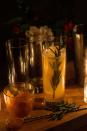 <p><strong>Ingredients</strong></p><p>1.25 oz vodka<br>1.5 oz cider<br>.75 oz ginger liqueur<br>2 tablespoons of pumpkin jam or puree<br>.25 oz honey<br>.75 oz lemon juice</p><p><strong>Instructions</strong></p><p>Build all ingredients into a shaker, fill with ice. Shake and strain into a highball filled with ice and garnish with a flamed rosemary sprig.</p><p><em>From <a href="http://www.thethirdmannyc.com" rel="nofollow noopener" target="_blank" data-ylk="slk:The Third Man;elm:context_link;itc:0;sec:content-canvas" class="link ">The Third Man</a>, NYC</em></p>