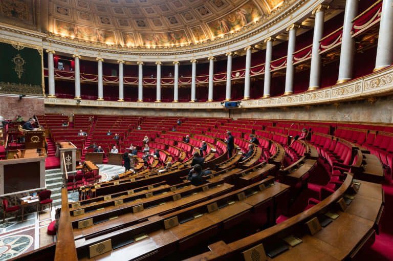 L'hémicycle de l'Assemblée nationale à Paris, le 21 avril 2020 - Jacques Witt © 2019 AFP