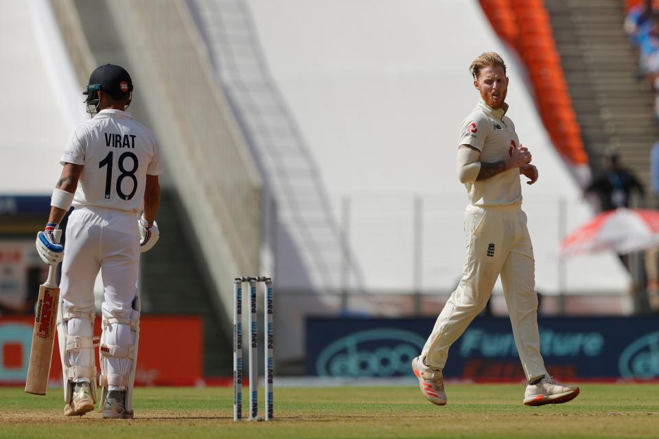 Virat Kohli walks to the pavilion after getting out during day two of the fourth test match between India and England at the Narendra Modi Stadium, Ahmedabad.