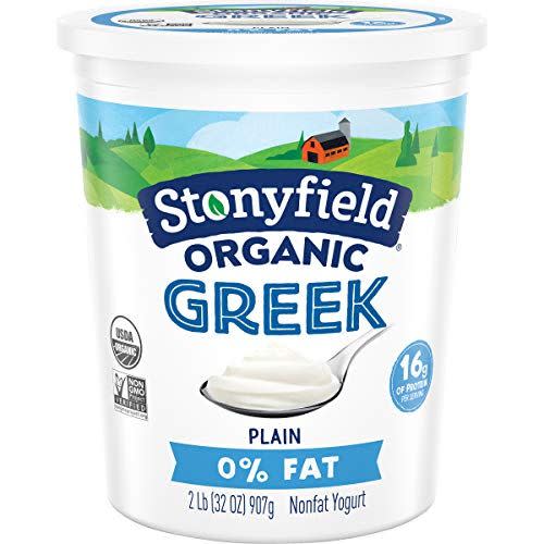 7) 0% Fat Plain Greek Yogurt