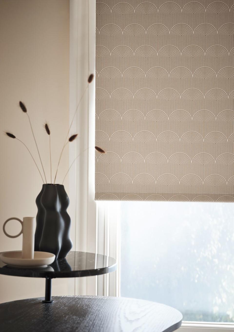 <p>Bring tranquility and calmness to your room with Pendulum Demerara. This fabric features a stylish semi-circle retro design saturated in a dusky pink shade. Perfect for contemporary spaces, the geo pattern repeat gives an illusion of beautiful layers.<br></p><p>Better still, Pendulum Demerara is actually a blackout print, so if you want a great night's sleep, it's perfect for keeping the light out in your bedroom.</p><p><a class="link " href="https://www.hillarys.co.uk/products/pendulum-demerara-roller-blind/" rel="nofollow noopener" target="_blank" data-ylk="slk:Order a sample and request an appointment;elm:context_link;itc:0;sec:content-canvas">Order a sample and request an appointment</a><strong><br><br>Like this article? <a href="https://hearst.emsecure.net/optiext/cr.aspx?ID=DR9UY9ko5HvLAHeexA2ngSL3t49WvQXSjQZAAXe9gg0Rhtz8pxOWix3TXd_WRbE3fnbQEBkC%2BEWZDx" rel="nofollow noopener" target="_blank" data-ylk="slk:Sign up to our newsletter;elm:context_link;itc:0;sec:content-canvas" class="link ">Sign up to our newsletter</a> to get more articles like this delivered straight to your inbox.</strong></p><p><a class="link " href="https://hearst.emsecure.net/optiext/cr.aspx?ID=DR9UY9ko5HvLAHeexA2ngSL3t49WvQXSjQZAAXe9gg0Rhtz8pxOWix3TXd_WRbE3fnbQEBkC%2BEWZDx" rel="nofollow noopener" target="_blank" data-ylk="slk:SIGN UP;elm:context_link;itc:0;sec:content-canvas">SIGN UP</a></p><p>Love what you’re reading? Enjoy <a href="https://go.redirectingat.com?id=127X1599956&url=https%3A%2F%2Fwww.hearstmagazines.co.uk%2Fhb%2Fhouse-beautiful-magazine-subscription-website&sref=https%3A%2F%2Fwww.housebeautiful.com%2Fuk%2Fhouse-beautiful-collections%2Fg35979144%2Fhillarys-roller-blinds-collection%2F" rel="nofollow noopener" target="_blank" data-ylk="slk:House Beautiful magazine;elm:context_link;itc:0;sec:content-canvas" class="link ">House Beautiful magazine</a> delivered straight to your door every month with Free UK delivery. Buy direct from the publisher for the lowest price and never miss an issue!</p><p><a class="link " href="https://go.redirectingat.com?id=127X1599956&url=https%3A%2F%2Fwww.hearstmagazines.co.uk%2Fhb%2Fhouse-beautiful-magazine-subscription-website&sref=https%3A%2F%2Fwww.housebeautiful.com%2Fuk%2Fhouse-beautiful-collections%2Fg35979144%2Fhillarys-roller-blinds-collection%2F" rel="nofollow noopener" target="_blank" data-ylk="slk:SUBSCRIBE;elm:context_link;itc:0;sec:content-canvas">SUBSCRIBE</a></p>