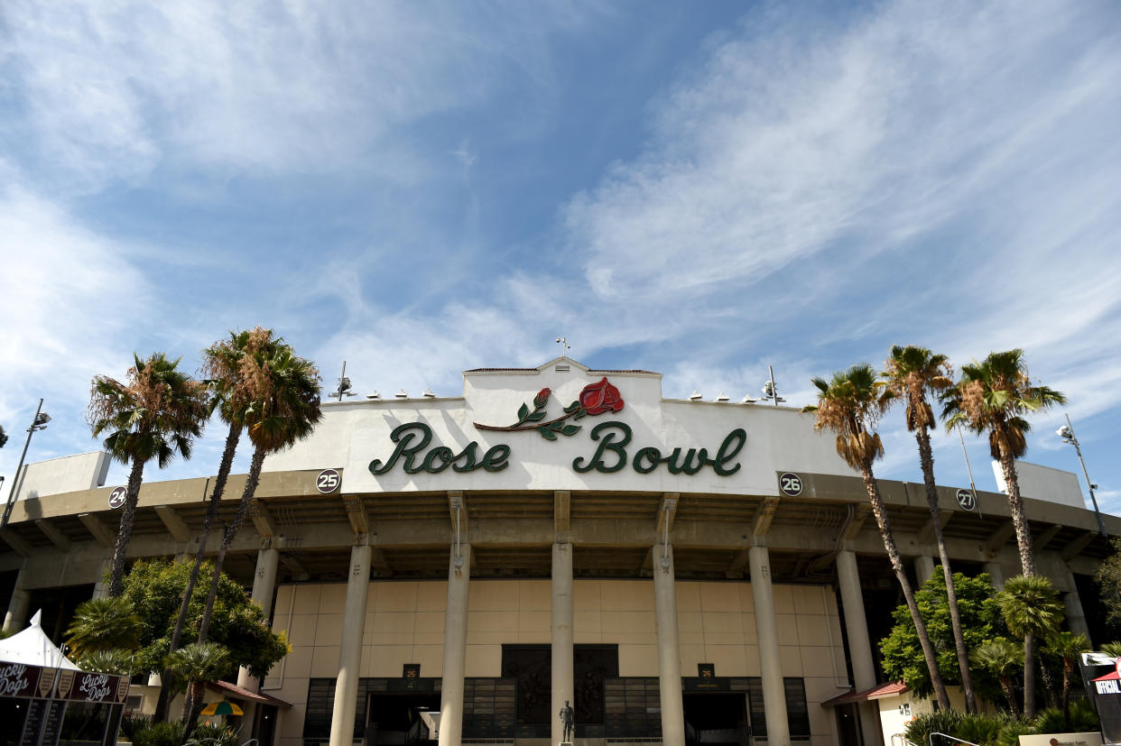 CALIFORNIA , UNITED STATES - 3 August 2019; A general view of the Rose Bowl prior to the Women's International Friendly match between USA and Republic of Ireland at Rose Bowl in Pasadena, California, USA. (Photo By Cody Glenn/Sportsfile via Getty Images)