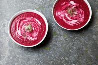 This <a rel="nofollow" href="https://au.lifestyle.yahoo.com/food/recipes/recipe/-/30933530/beetroot-and-wild-fennel-soup-recipe-james-duigan-clean-and-lean/" data-ylk="slk:beetroot and wild fennel soup;elm:context_link;itc:0;sec:content-canvas" class="link ">beetroot and wild fennel soup</a> makes a delicious light lunch or picture perfect starter at any dinner party. It’s fresh, fragrant and almost too pretty to eat!