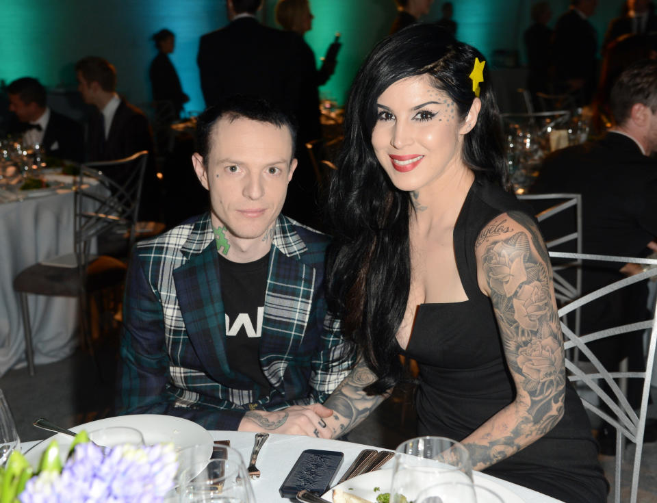 Tattoo artist Kat Von D and producer Deadmau5 <a href="http://www.huffingtonpost.ca/2013/06/27/deadmau5-kat-von-d-split-cheating_n_3509721.html" target="_blank">ended their engagement</a> in June. She announced the split via Twitter, insinuating he cheated on her. 