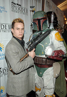 Daniel Logan and Boba Fett at the NY premiere of 20th Century Fox's Star Wars: Episode III