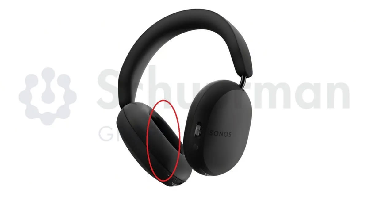  Black Sonos Ace headphones on a white, watermarked background. 