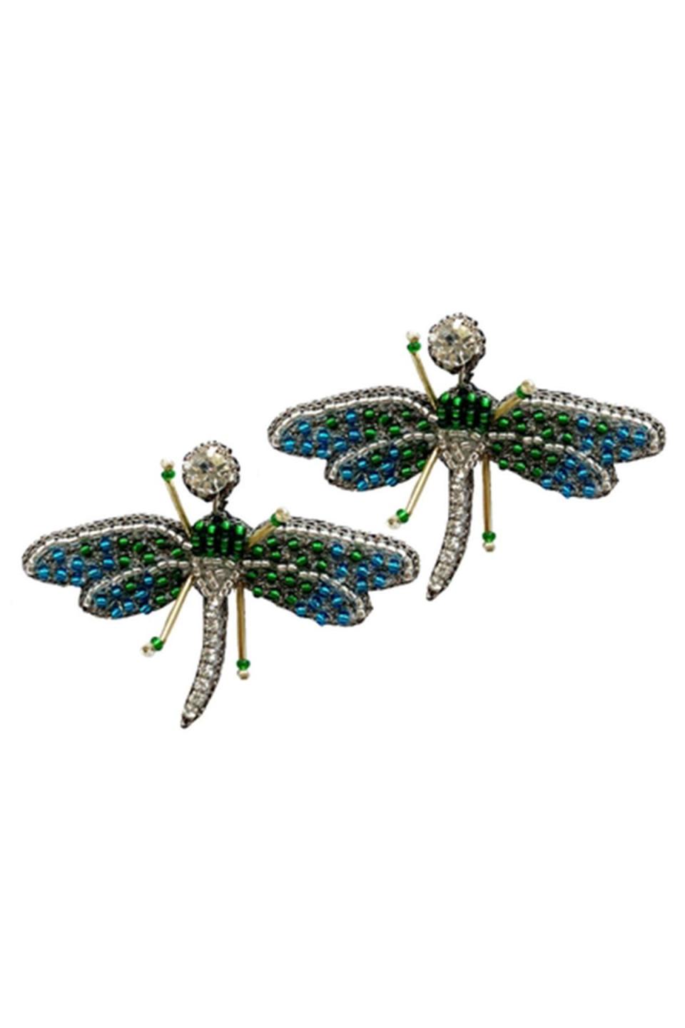 13) Lalique Dragonfly Earrings