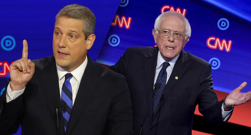 Tim Ryan and Bernie Sanders