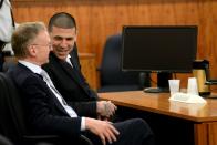 <b>NFL TE Aaron Hernandez</b>: The former Patriot was sentenced to life in prison without parole Wednesday for the June 2013 murder of semipro football player Odin Lloyd.
