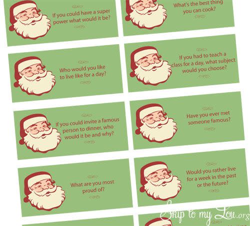 conversation starters christmas games