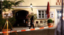 Police secure the area after an explosion in Ansbach, near Nuremberg, Germany July 25, 2016. REUTERS/Michaela Rehle