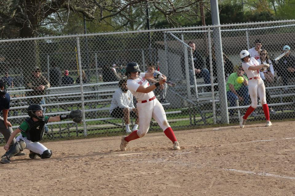 Port Clinton's Alliyah Wharton triples.