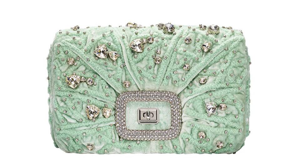 roger vivier, green clutch, weddings, investment portfolio