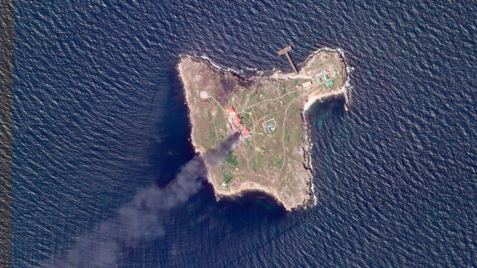 Russia withdrew troops from Snake Island on Thursday, 30 June (Planet Labs PBC)