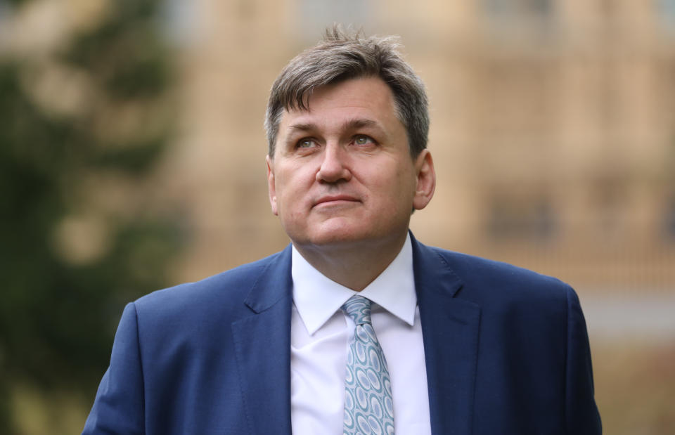 Housing minister Kit Malthouse in Westminster, London after he became the latest person to enter the race to succeed Theresa May as leader of the Conservative Party.