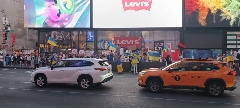 Protesta de ucranianos contra Rusia